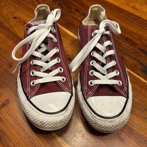 Converse burgundy sneakers